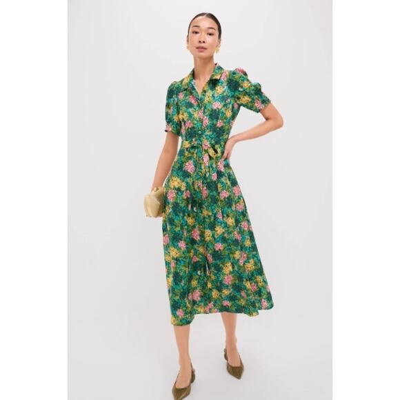 SALONI Quail Magenta Vanessa-D Midi Dress Size 8 NWT Retail $795 - Picture 2 of 6